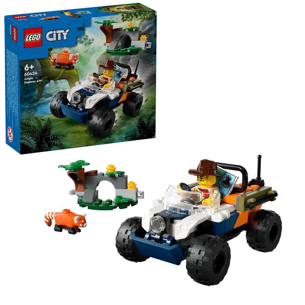 Lego® 60424 City Exploration Jungle ATV Panda Rouge