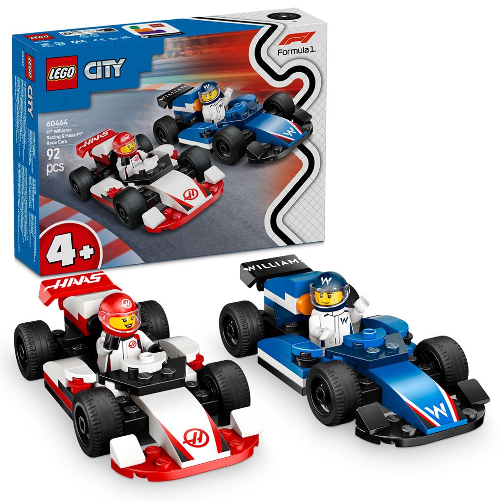 Lego 60464 City F1 Les voitures de course Williams et Haas F1